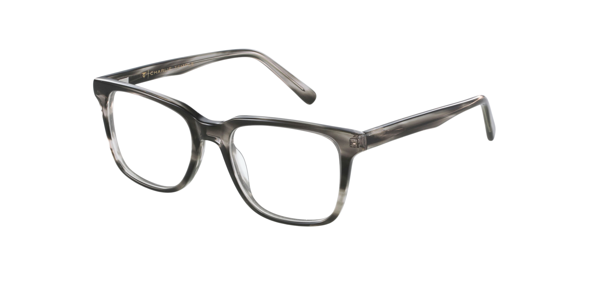 Balthazar Striped Gainsboro AcetaatEyeglass Frames van B24, Hoekweergave