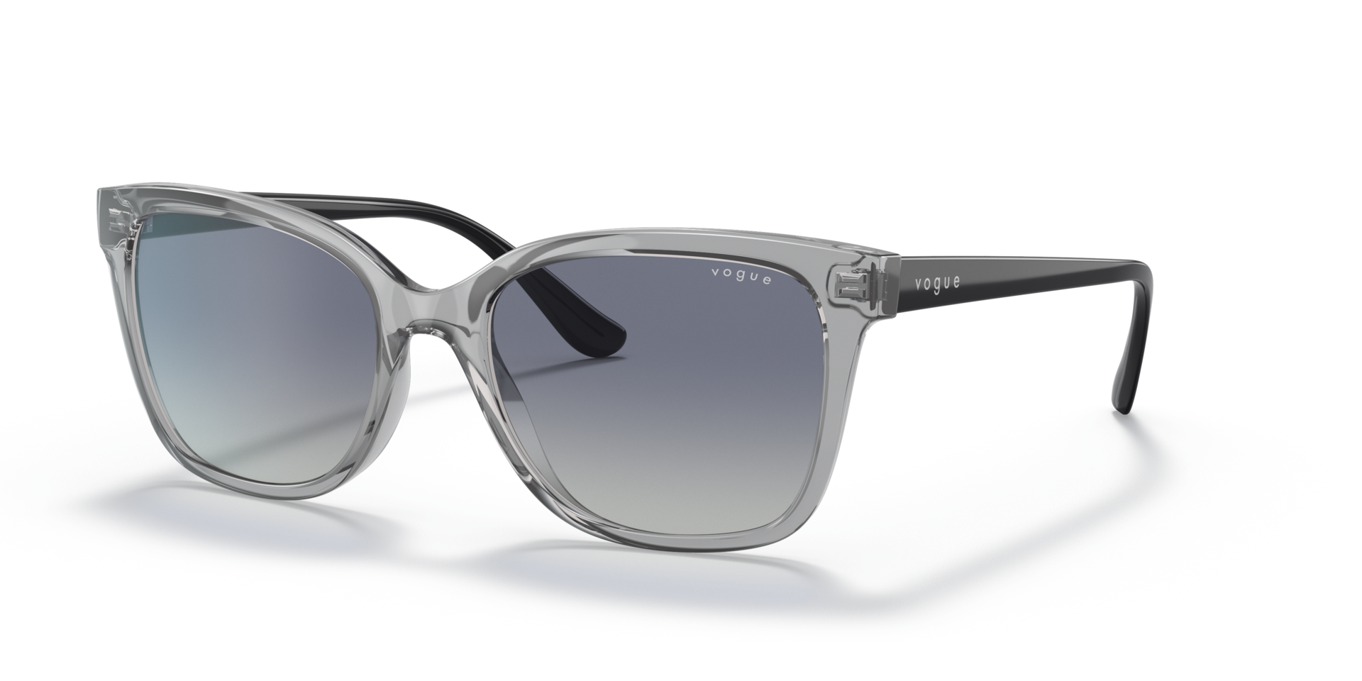 VO5426S Transparant grijs KunststofSunglass Frames van B24, Hoekweergave
