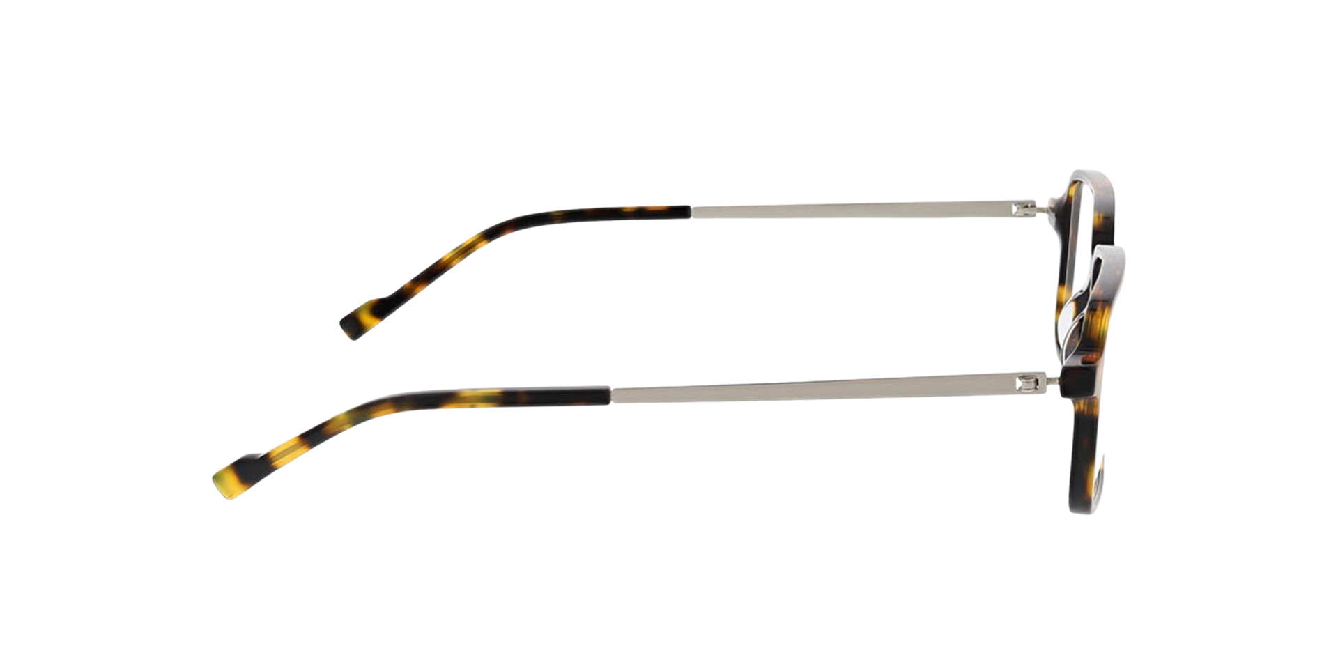 Freiburg Donker Havana  &  matzilver AcetaatEyeglass Frames van B24, Zijaanzicht