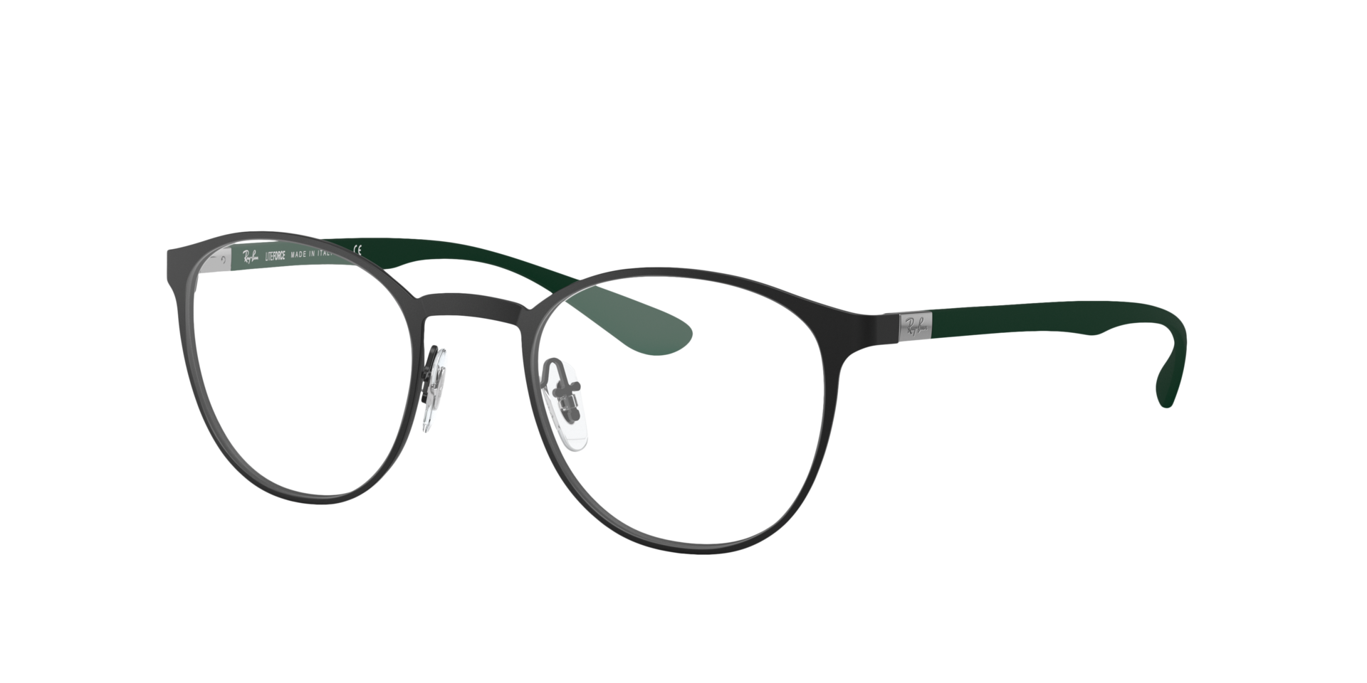 RB6355 Zwart MetaalEyeglass Frames van B24, Hoekweergave