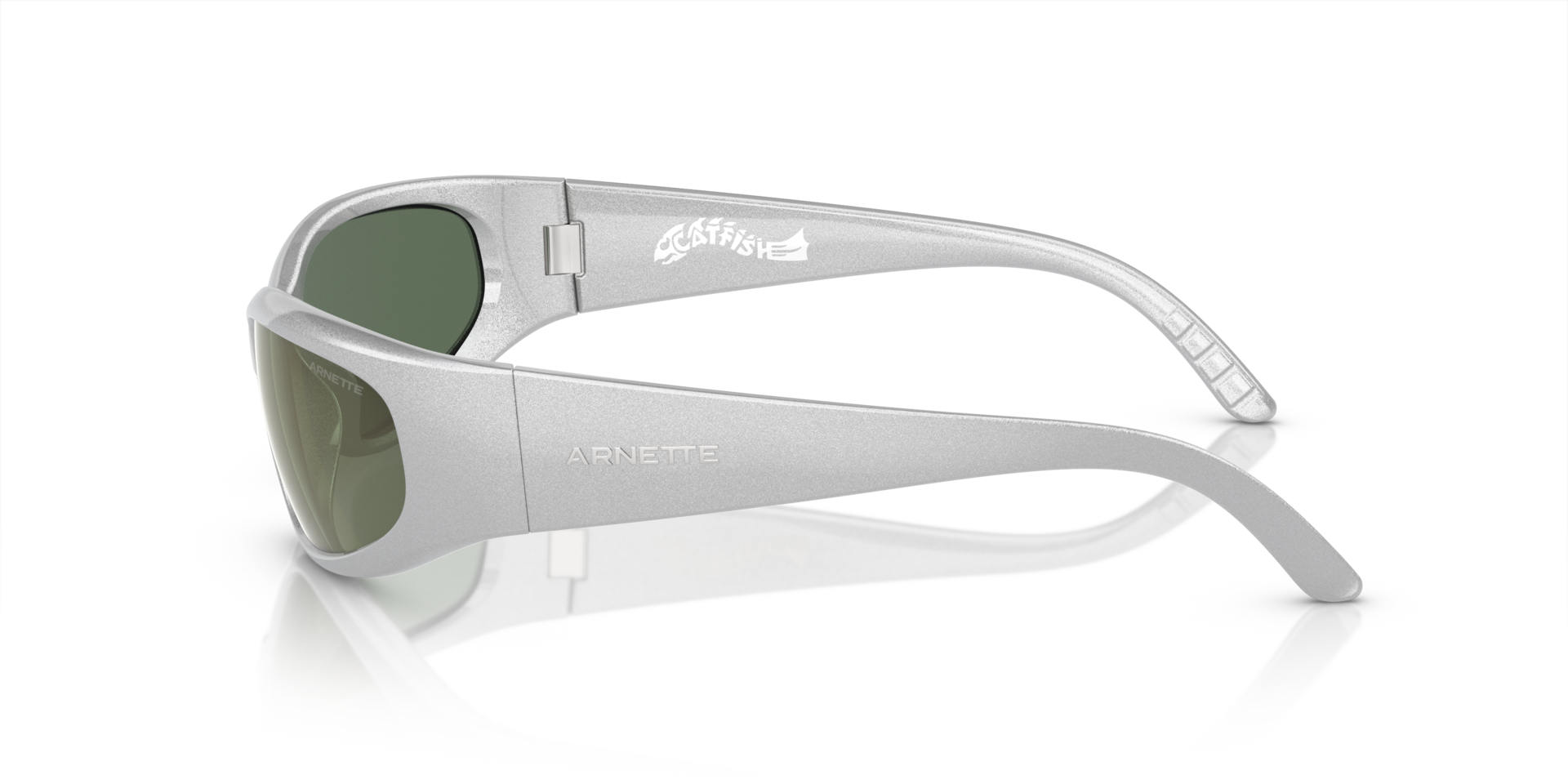 AN4302 Metallic Silver KunststoffSunglass Frames von B24, Seitenansicht