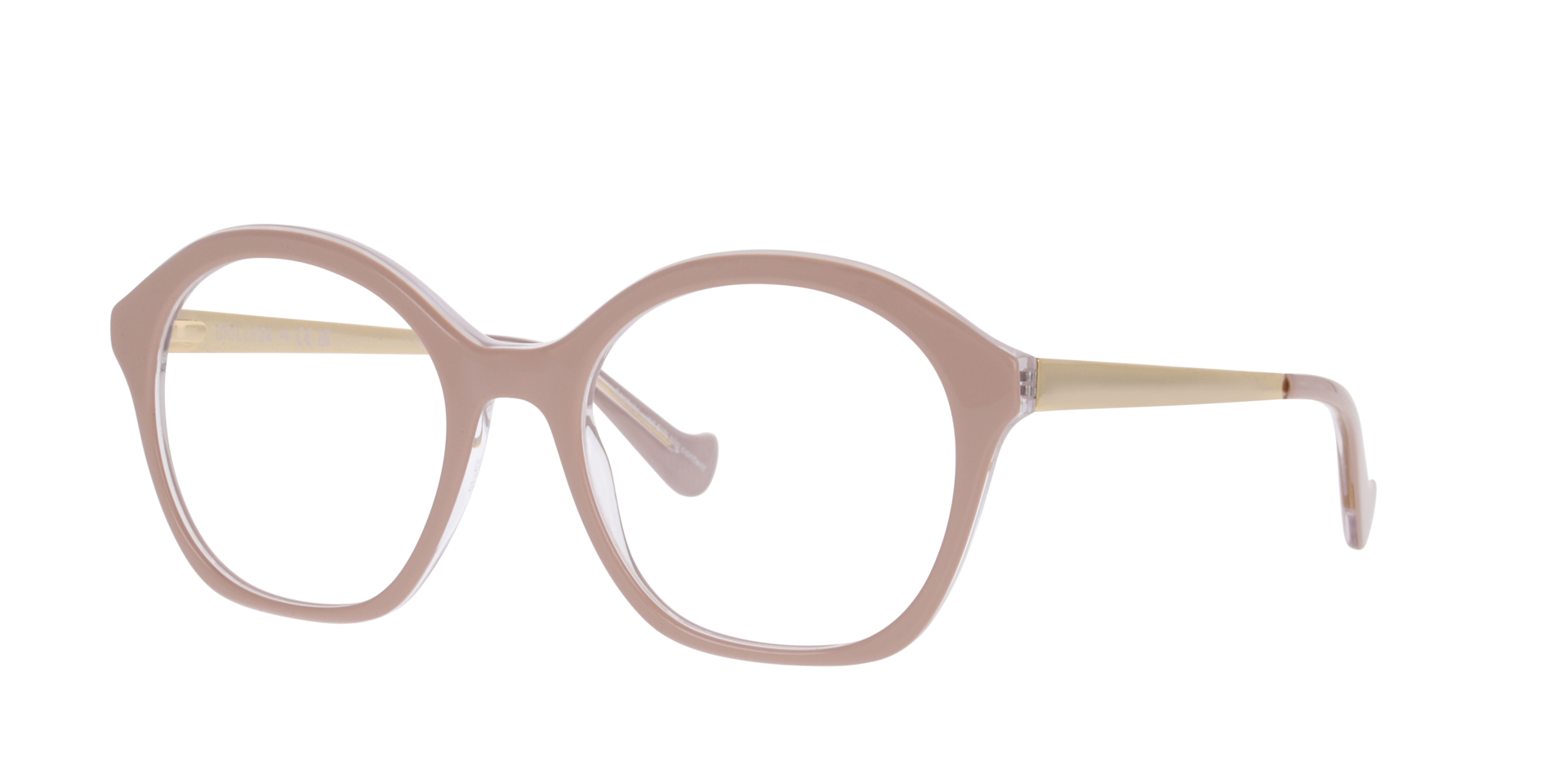 Kobe Pink & Crystal AcetatEyeglass Frames von B24, Dreiviertelansicht