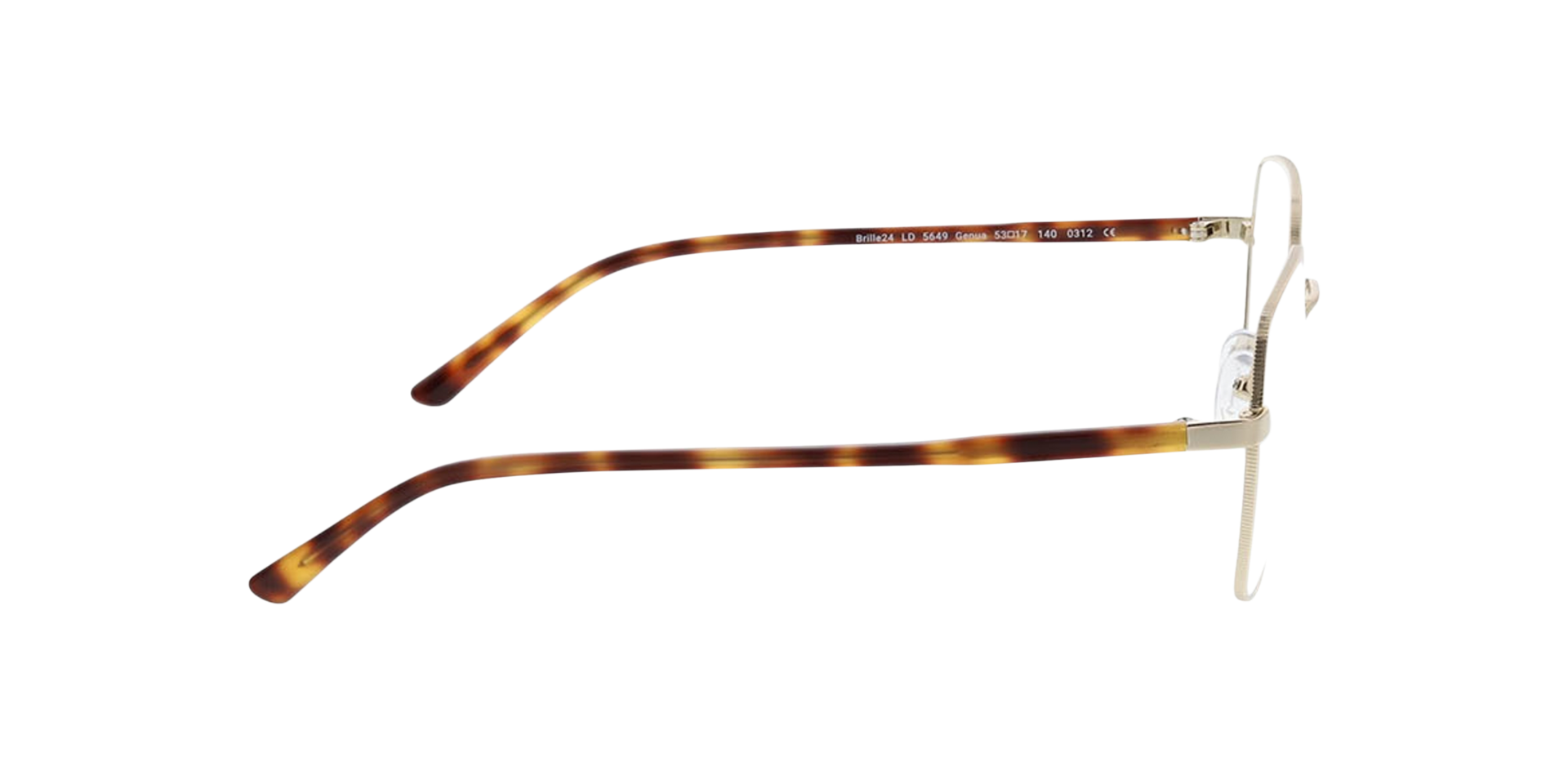 Genua Gold  &  Havana MetallEyeglass Frames von B24, Seitenansicht