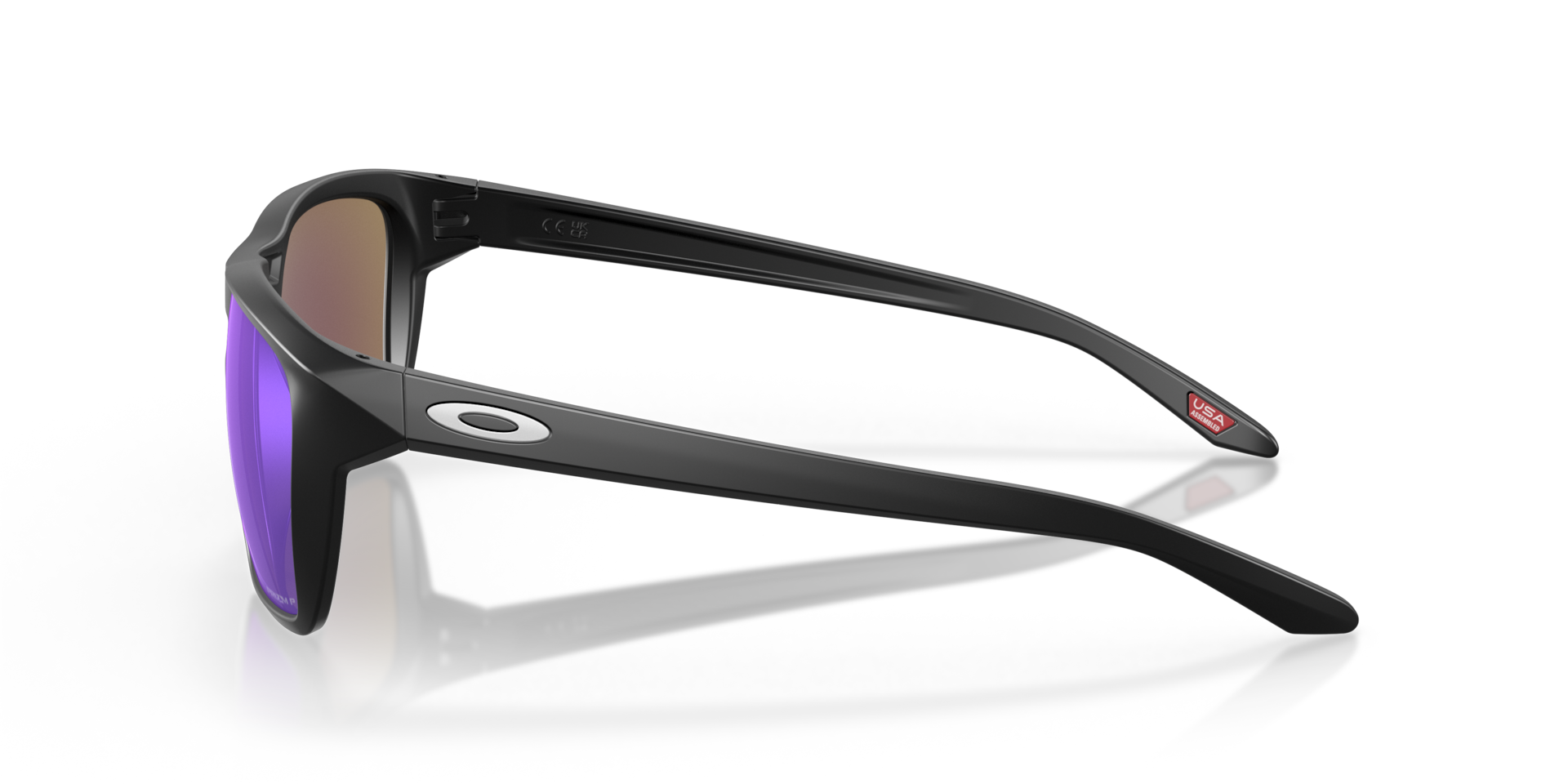 Sylas Matzwart KunststofSunglass Frames van B24, Zijaanzicht