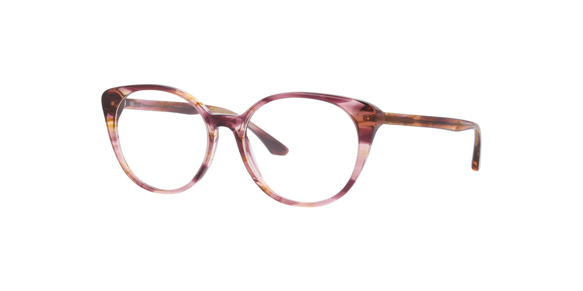 Diana Crystal Purple Horn AcetatEyeglass Frames von B24, Dreiviertelansicht