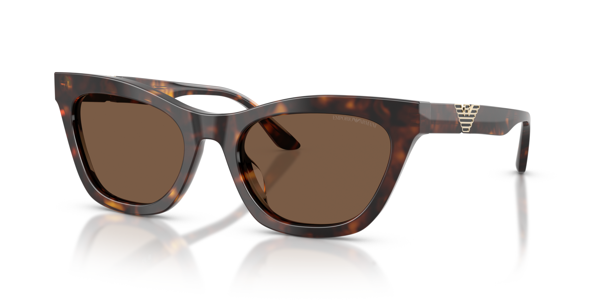 EA4259U Glanzend Havana AcetaatSunglass Frames van B24, Hoekweergave