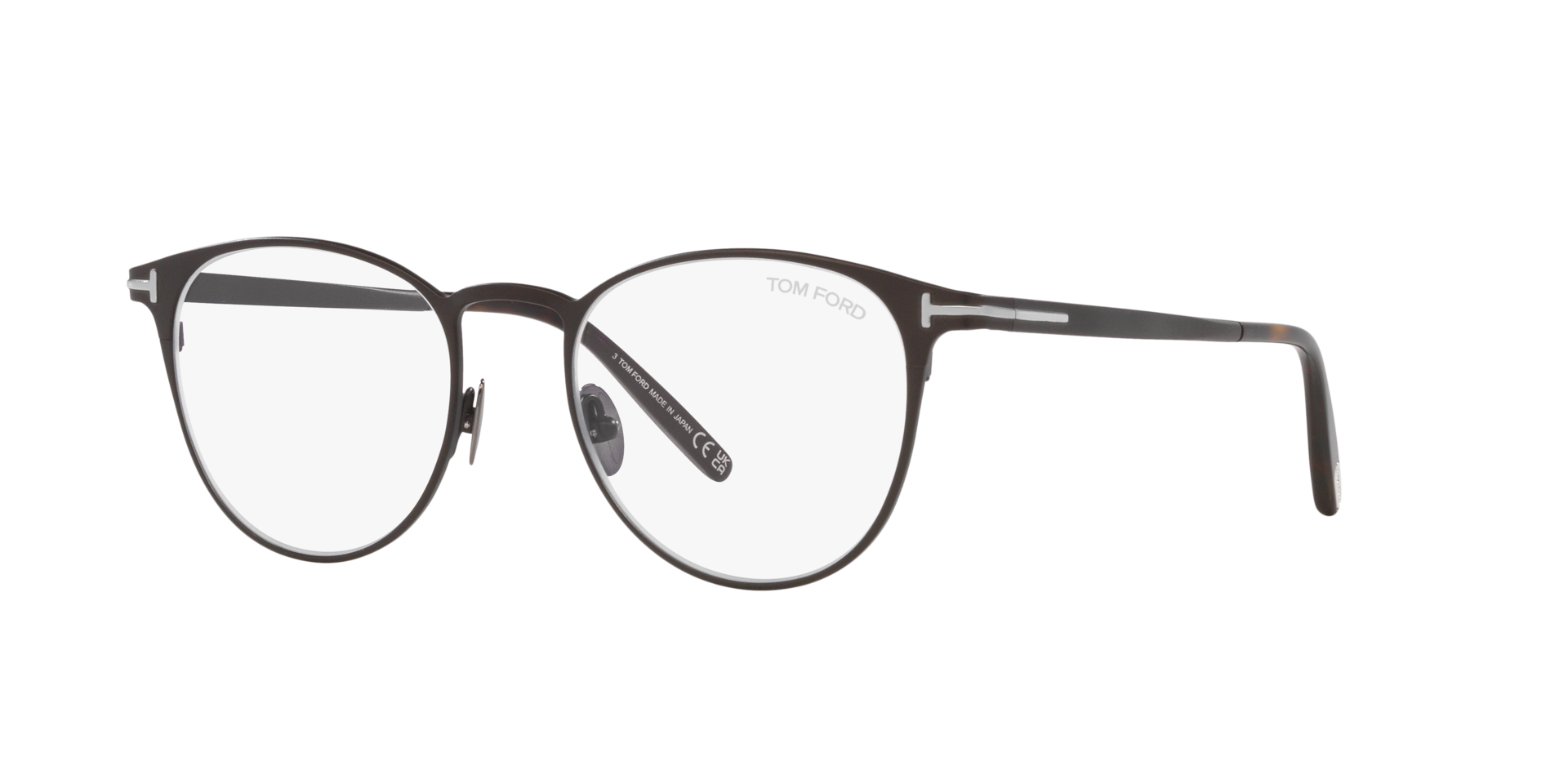 FT5936-B Gunmetal Matte TitanEyeglass Frames von B24, Dreiviertelansicht