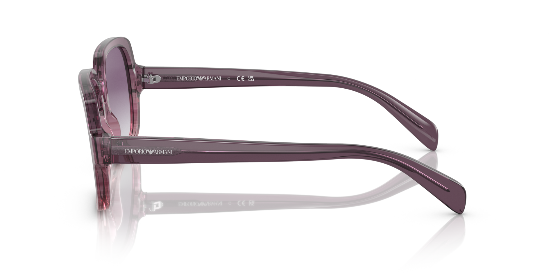 EA4195 Gradiënt Violet AcetaatSunglass Frames van B24, Zijaanzicht