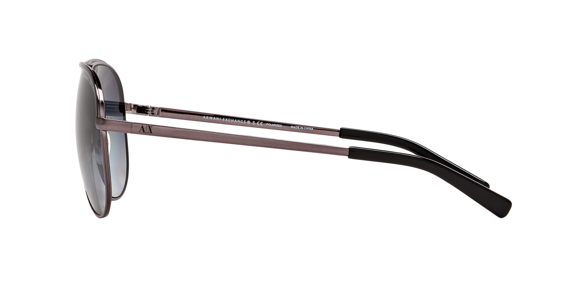 AX2002 Shiny Gunmetal & Black MetallSunglass Frames von B24, Seitenansicht