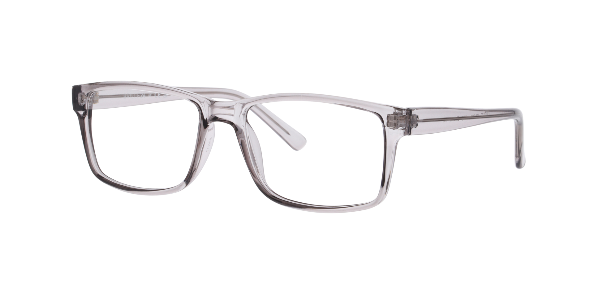 Pascal Kristalgrijs KunststofEyeglass Frames van B24, Hoekweergave