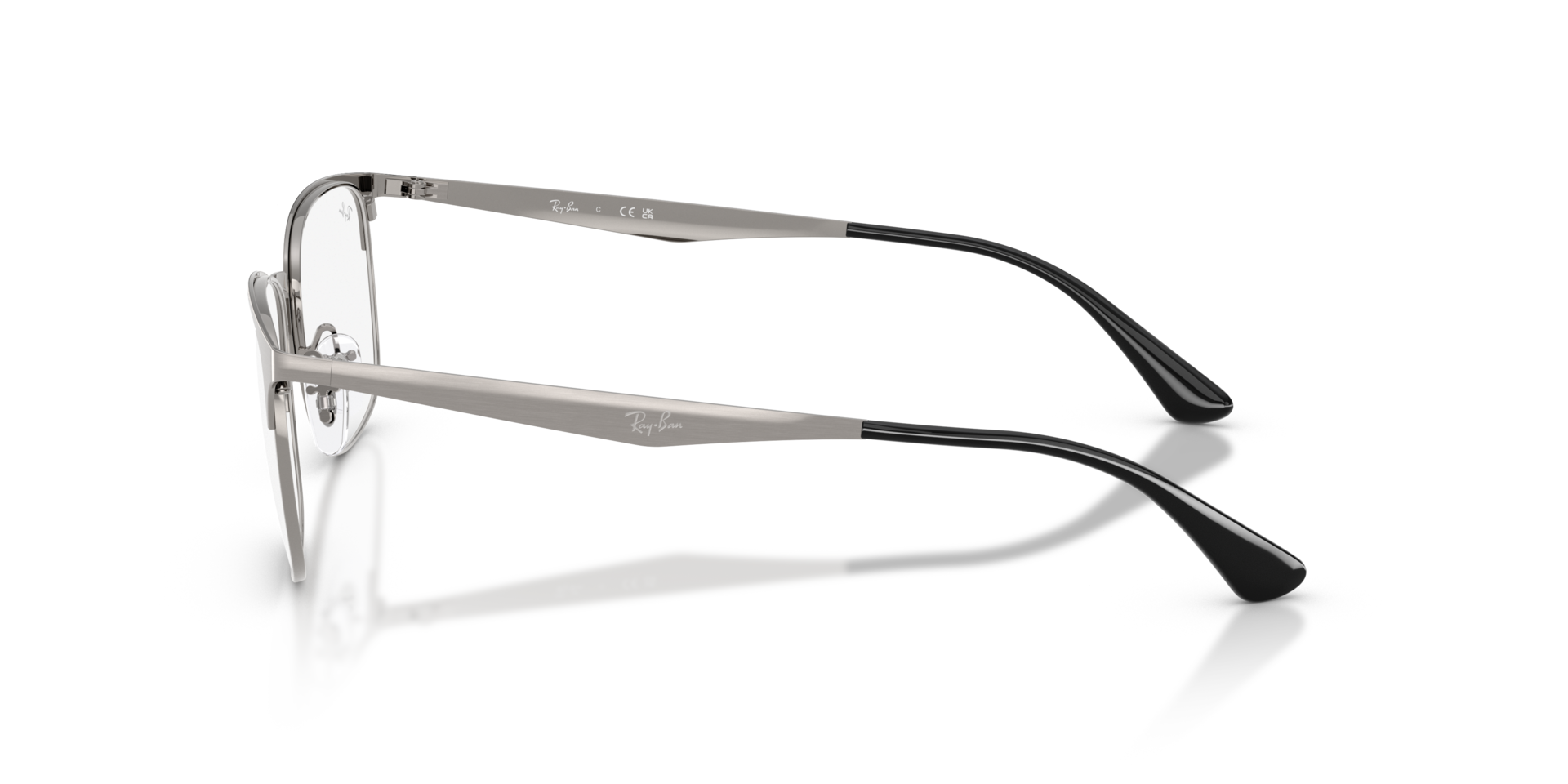 RB6421 Brushed Gunmetal MetaalEyeglass Frames van B24, Zijaanzicht