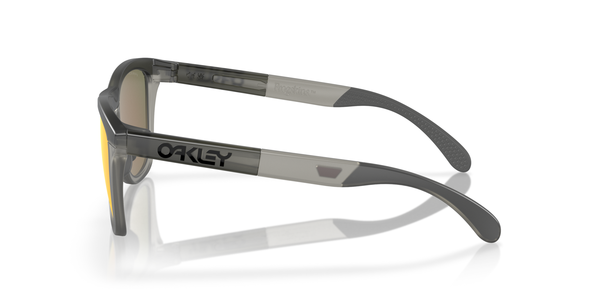 Frogskins™ Range Mat grijs smoke & grijze inkt KunststofSunglass Frames van B24, Zijaanzicht