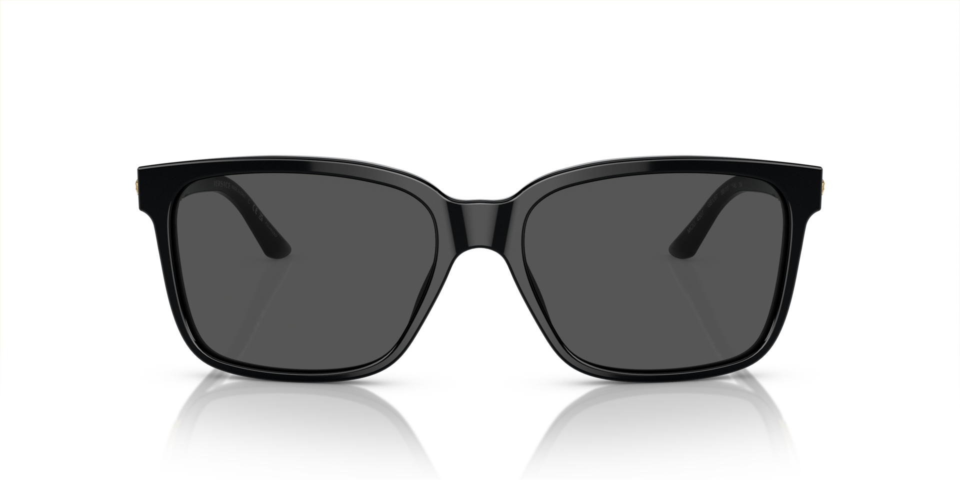 VE4307 Zwart AcetaatSunglass Frames van B24, Vooraanzicht