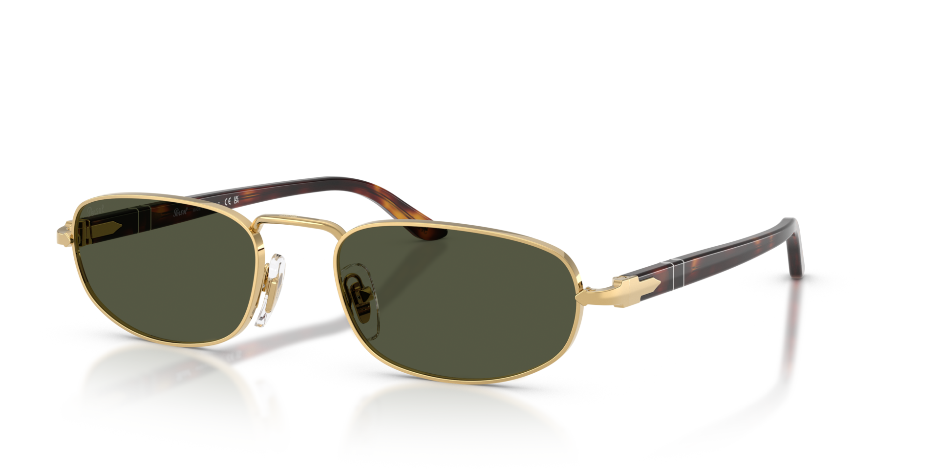 PO1028S Goud MetaalSunglass Frames van B24, Hoekweergave