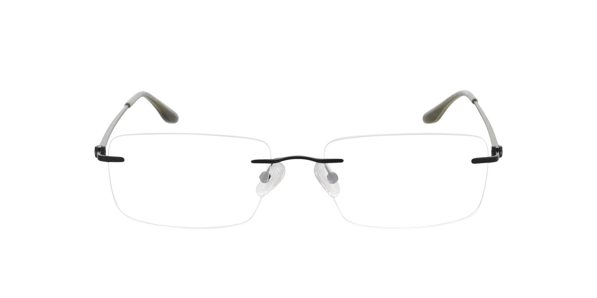 Brentwood Matzwart MetaalEyeglass Frames van B24, Vooraanzicht
