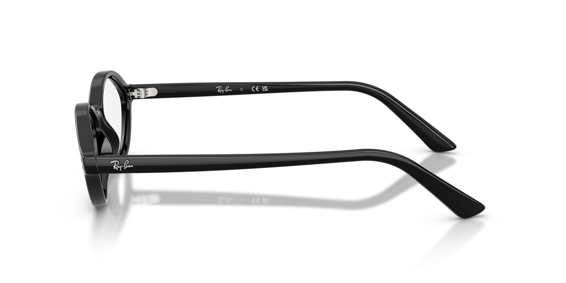RB7265 Zwart KunststofEyeglass Frames van B24, Zijaanzicht