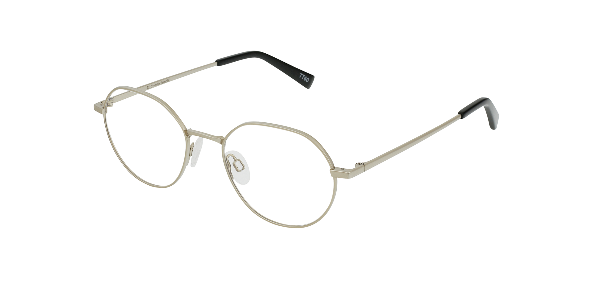 Logan Platinum Silver Titanium TitanEyeglass Frames von B24, Dreiviertelansicht