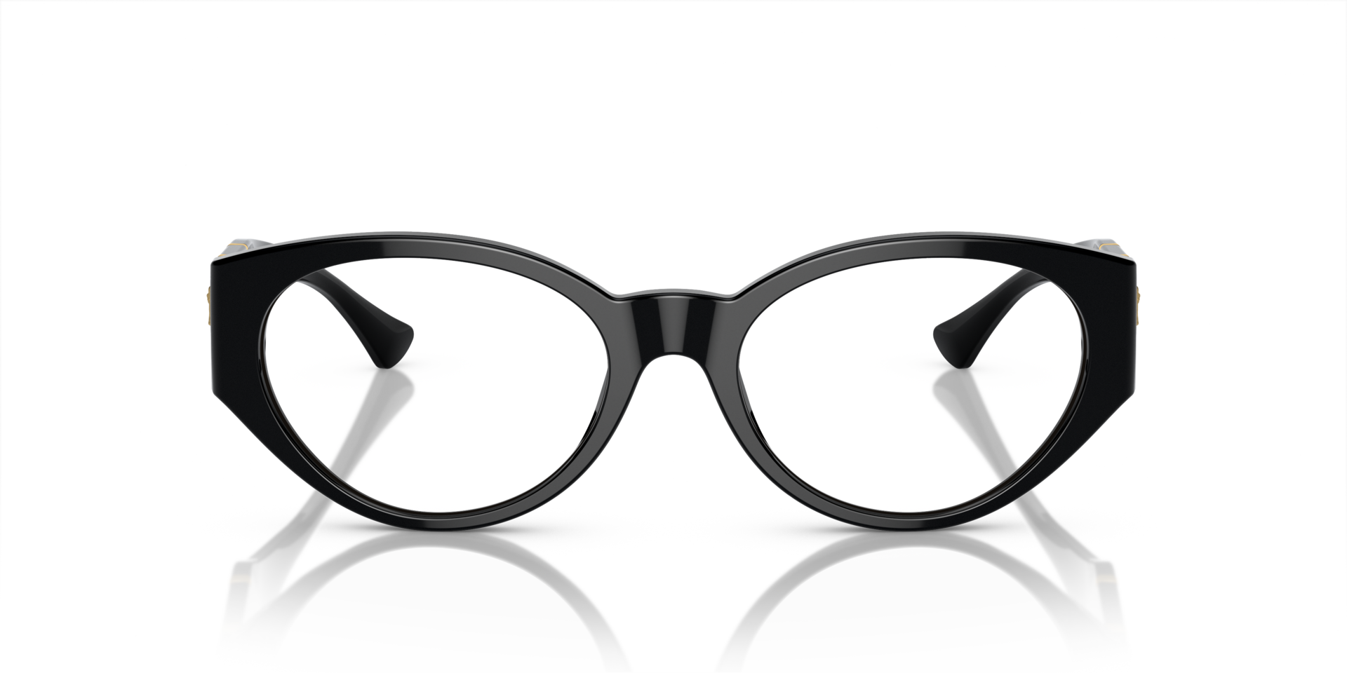 VE3345 Zwart AcetaatEyeglass Frames van B24, Vooraanzicht