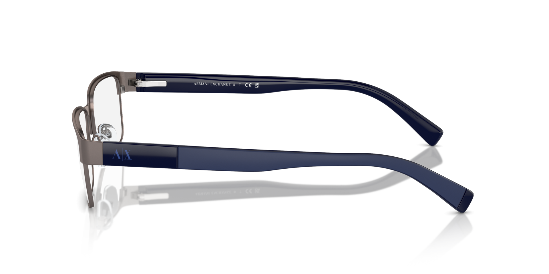 AX1017 Matt Gunmetal MetallEyeglass Frames von B24, Seitenansicht