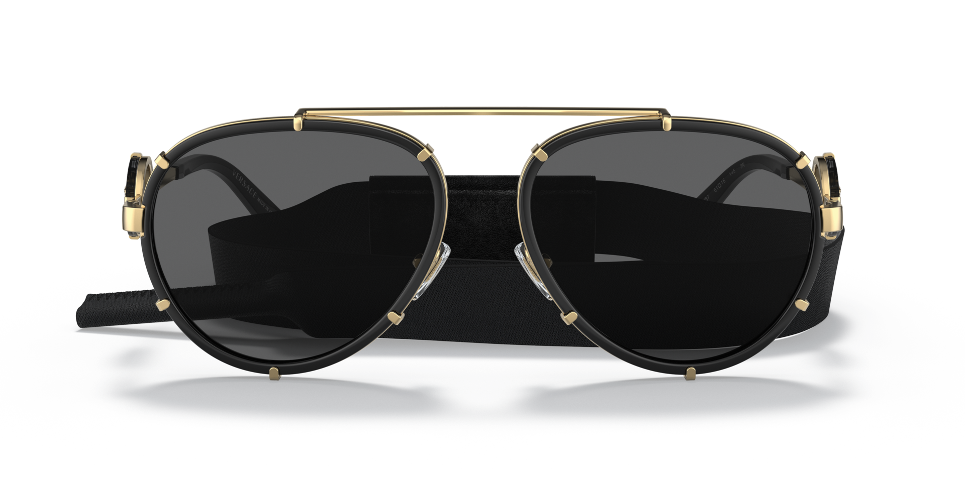 VE2232 Zwart MetaalSunglass Frames van B24, Vooraanzicht