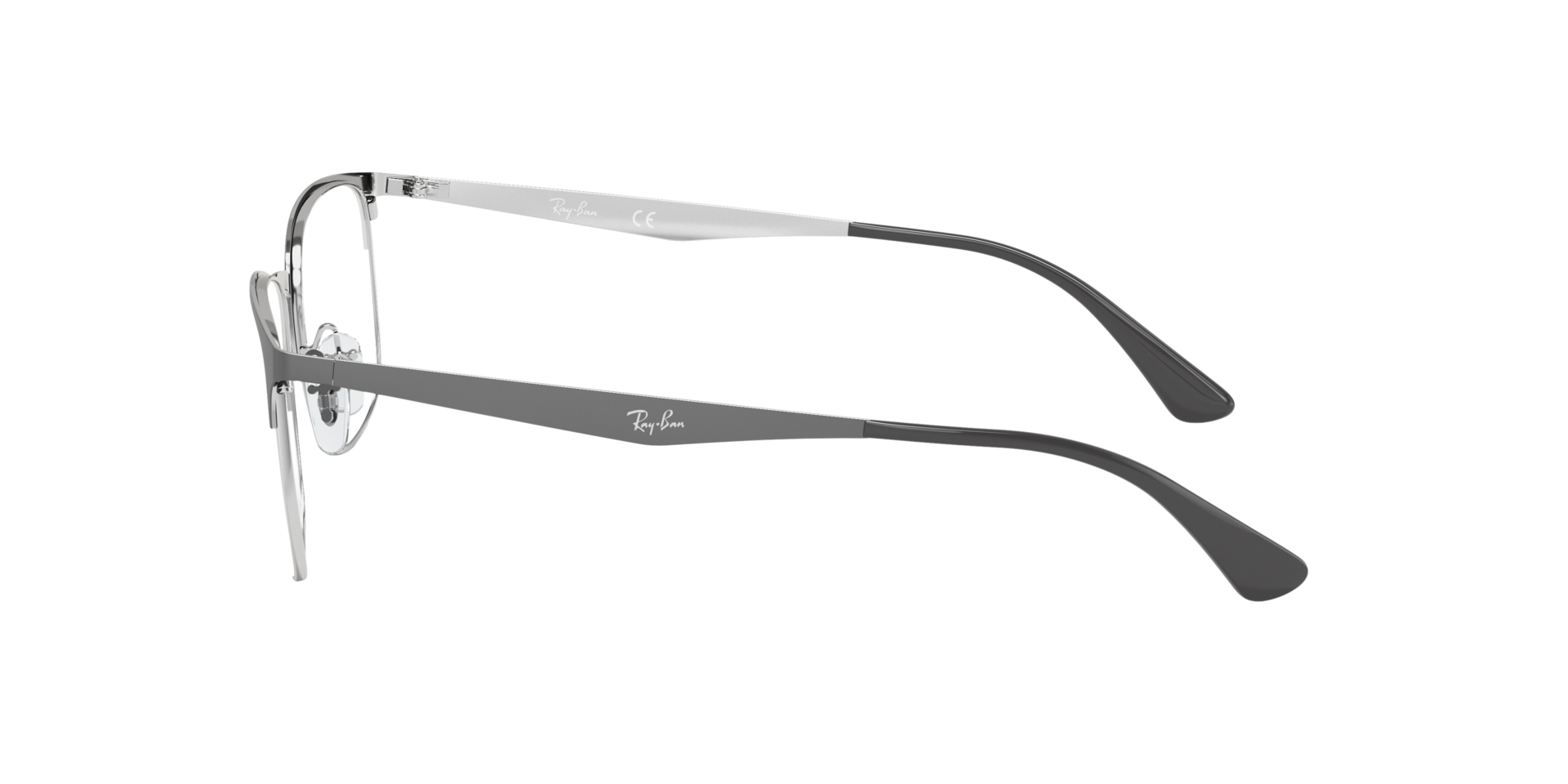 RB6421 Grijs op zilver MetaalEyeglass Frames van B24, Zijaanzicht