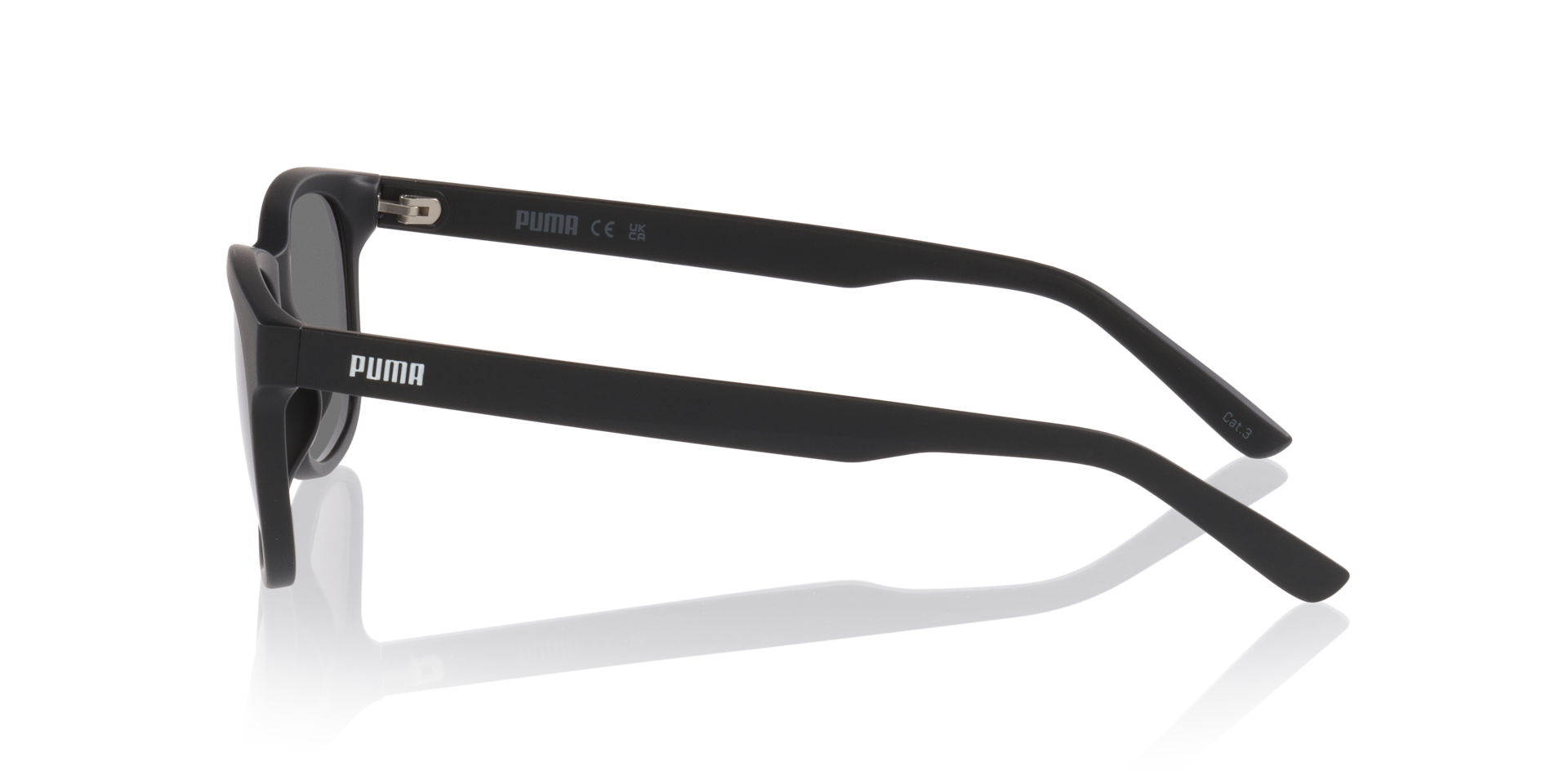 Pu0526S Zwart KunststofSunglass Frames van B24, Zijaanzicht