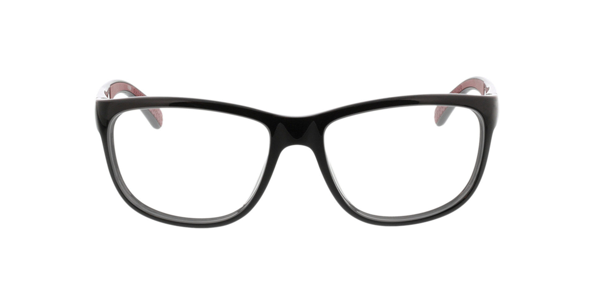 Pulse Zwart & rood KunststofEyeglass Frames van B24, Vooraanzicht