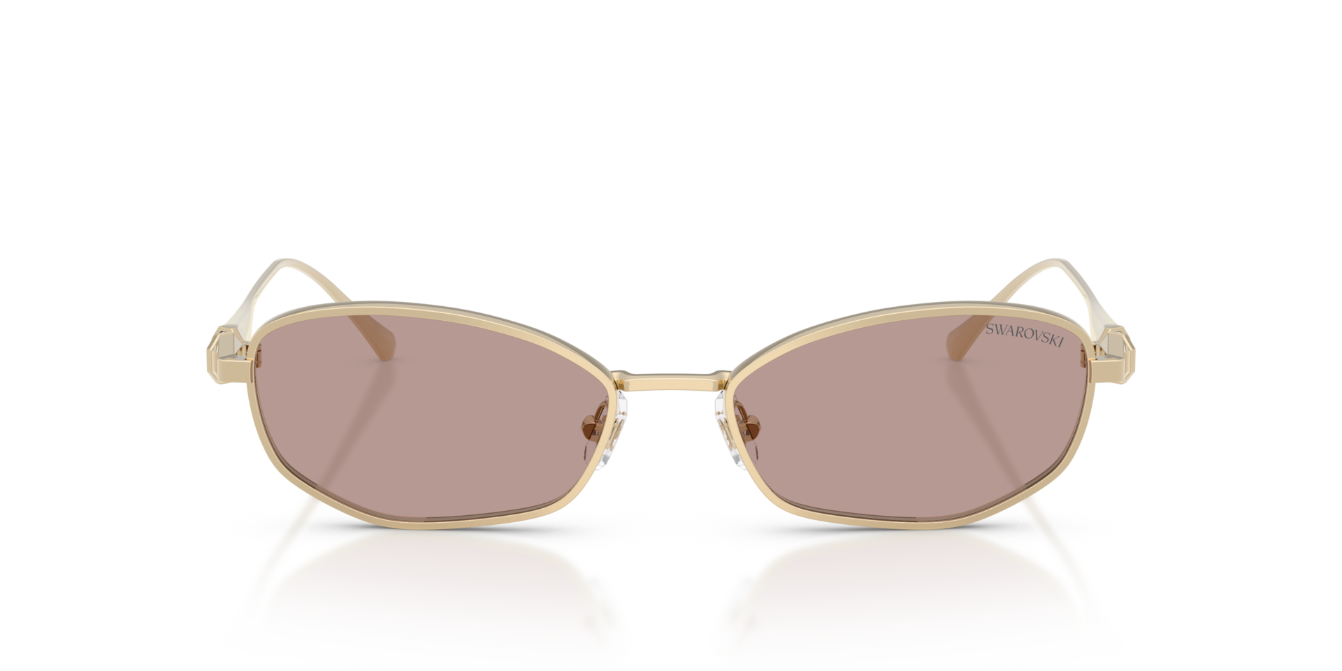 SK7042 Hellgold MetallSunglass Frames von B24, Vorderansicht