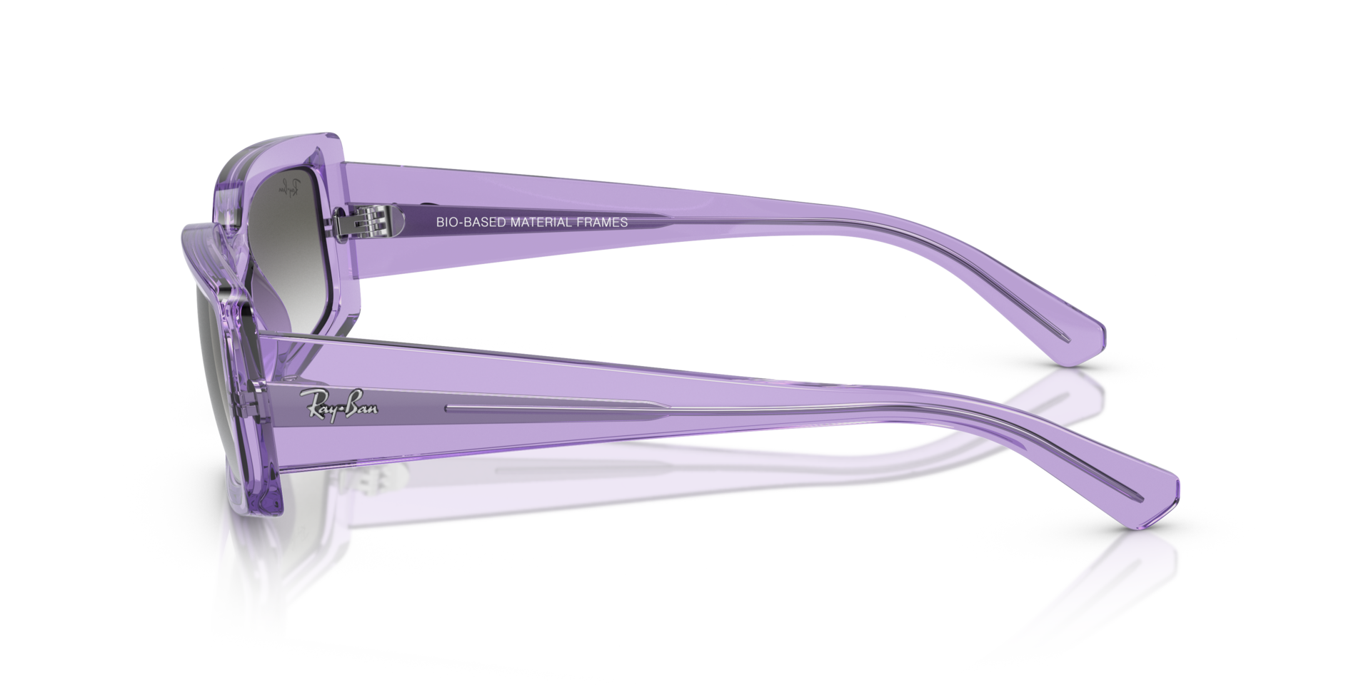 RB4395 Transparant violet KunststofSunglass Frames van B24, Zijaanzicht