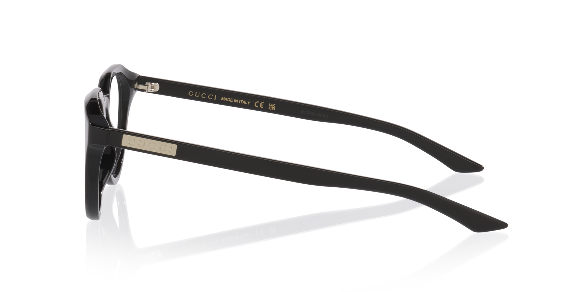 Gg2083O Schwarz AcetatEyeglass Frames von B24, Seitenansicht