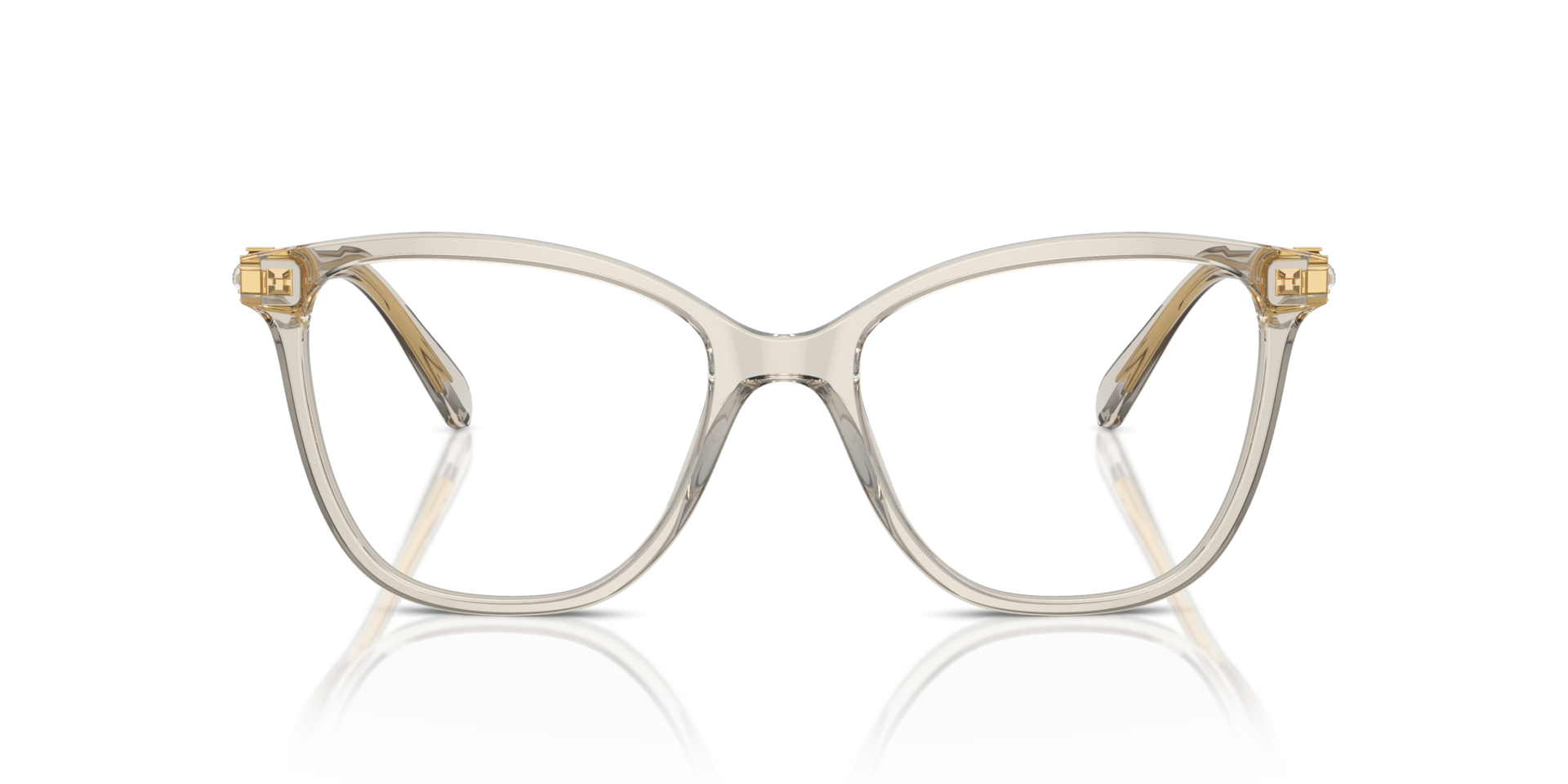 SK2020 Transparent Beige AcetatEyeglass Frames von B24, Vorderansicht