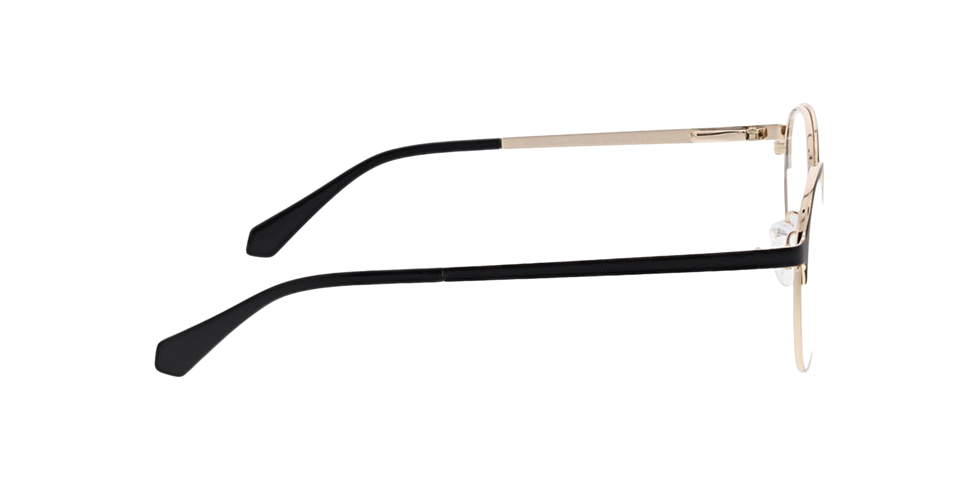 Neapel Matt Black  &  Gold  &  Black MetallEyeglass Frames von B24, Seitenansicht