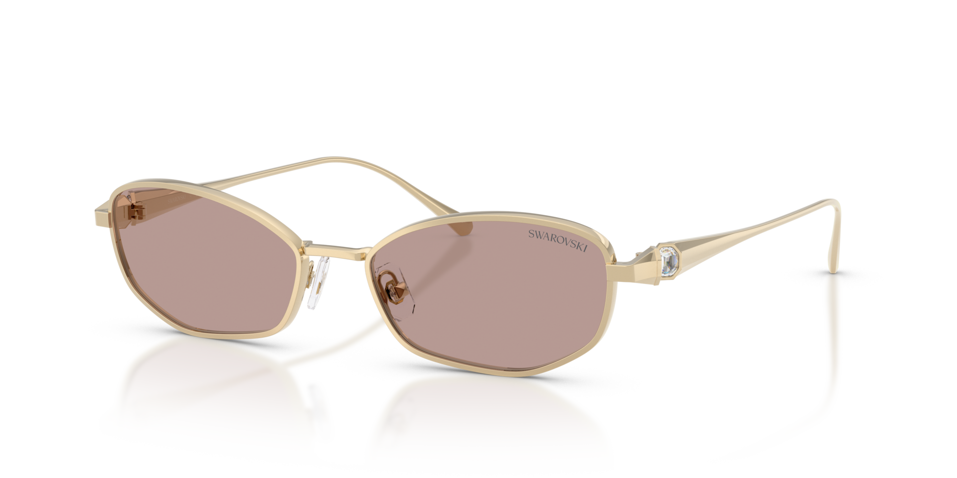 SK7042 Hellgold MetallSunglass Frames von B24, Dreiviertelansicht