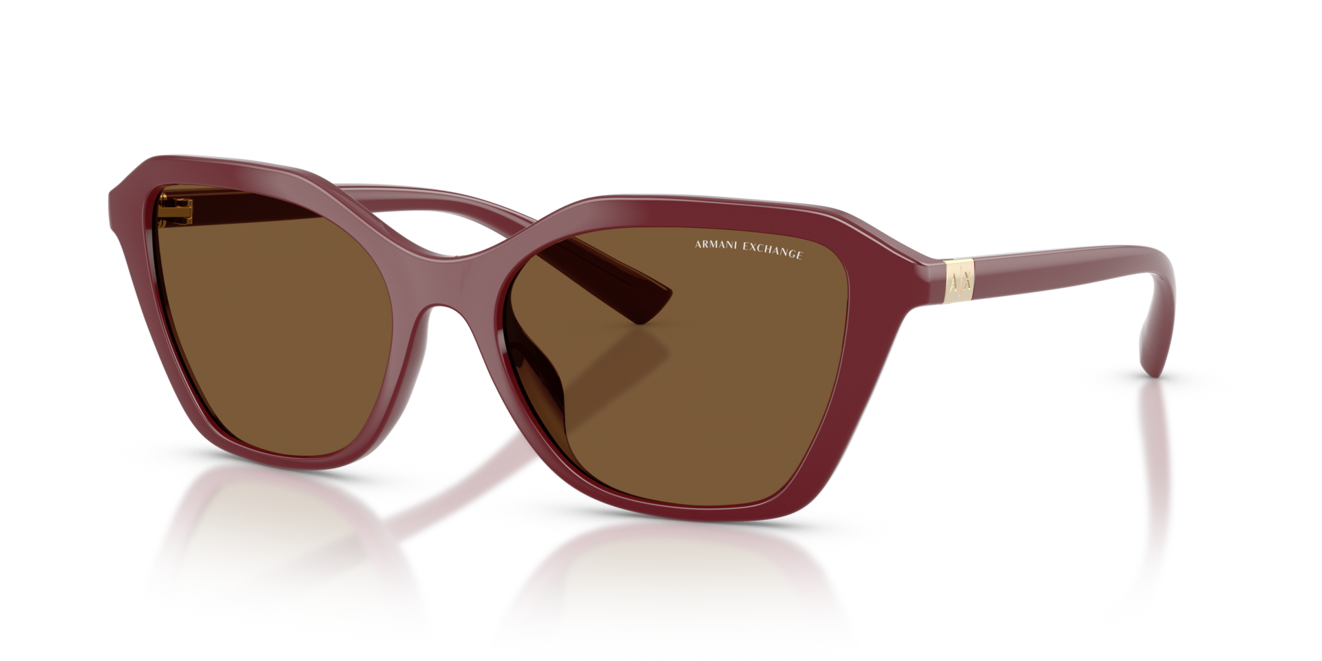 AX4173SU Glanzend bordeaux KunststofSunglass Frames van B24, Hoekweergave