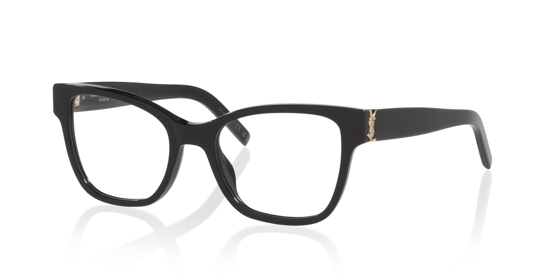 Sl M158 Schwarz AcetatEyeglass Frames von B24, Dreiviertelansicht