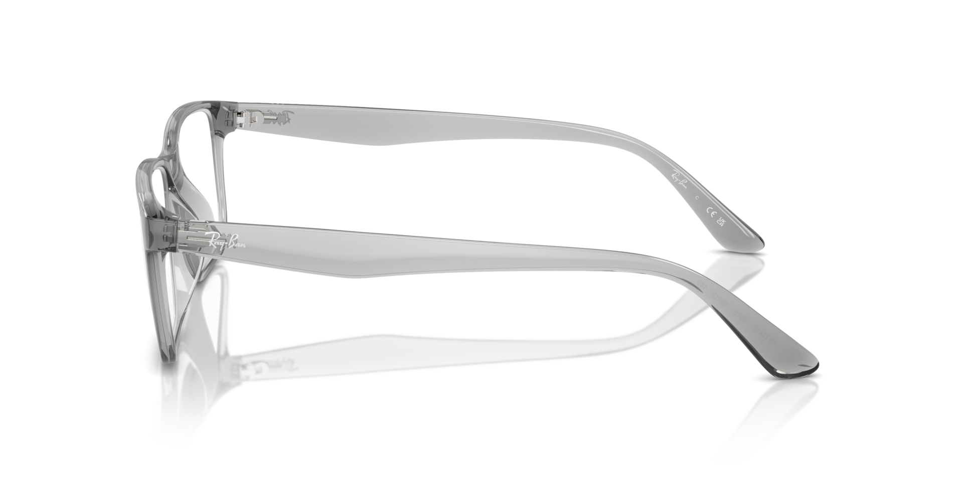 RB7241D Transparant grijs KunststofEyeglass Frames van B24, Zijaanzicht