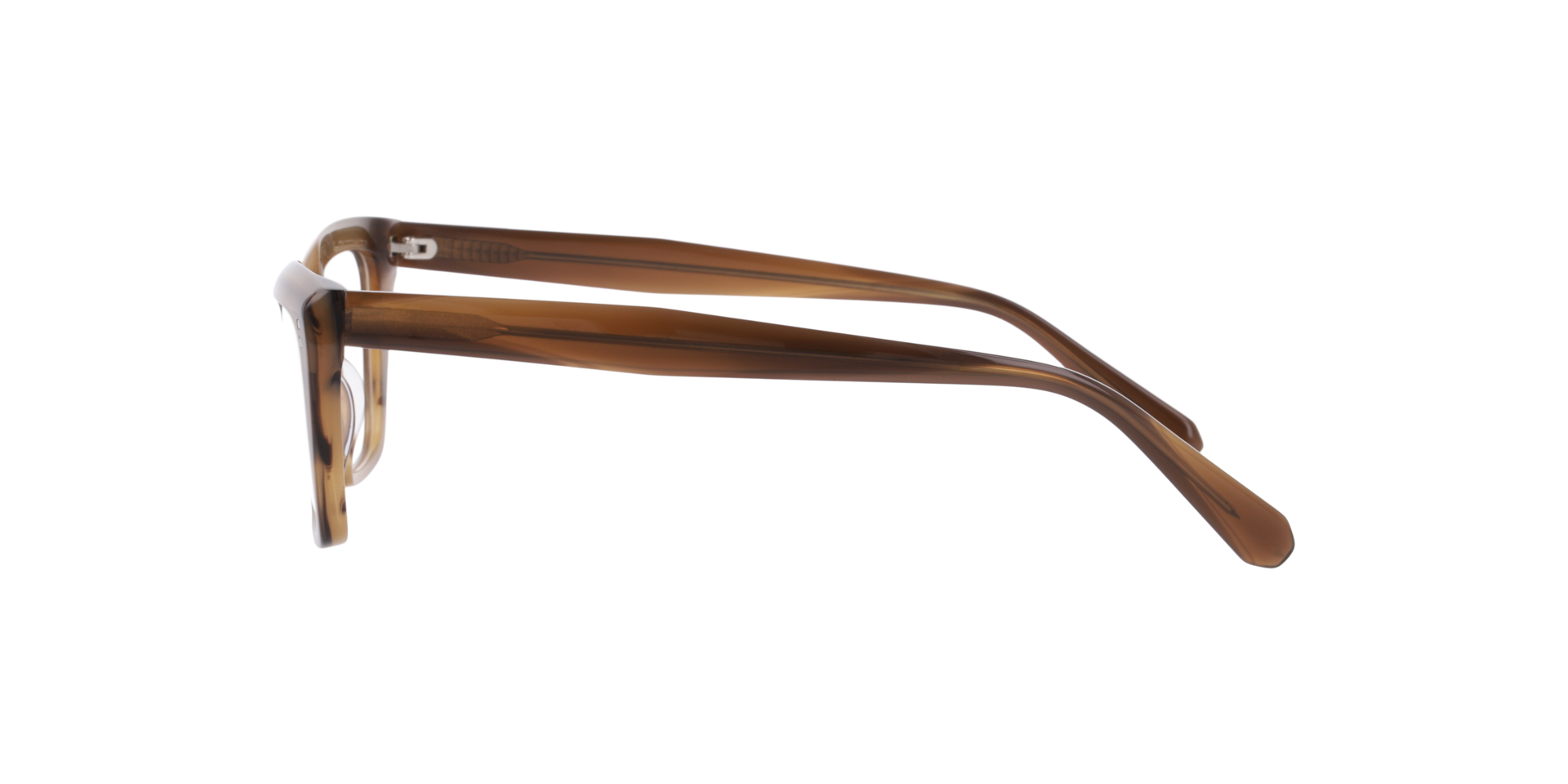 Victoria Brown Khaki Horn AcetaatEyeglass Frames van B24, Zijaanzicht