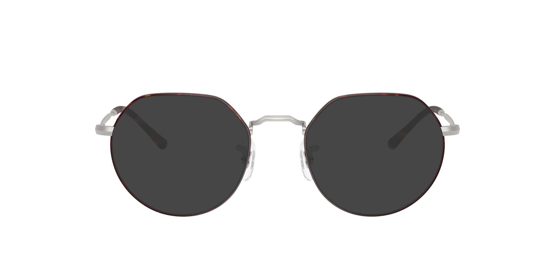 RB6465 Matte Havana On Matte Silver MetaalEyeglass Frames van B24, met getinte lenzen
