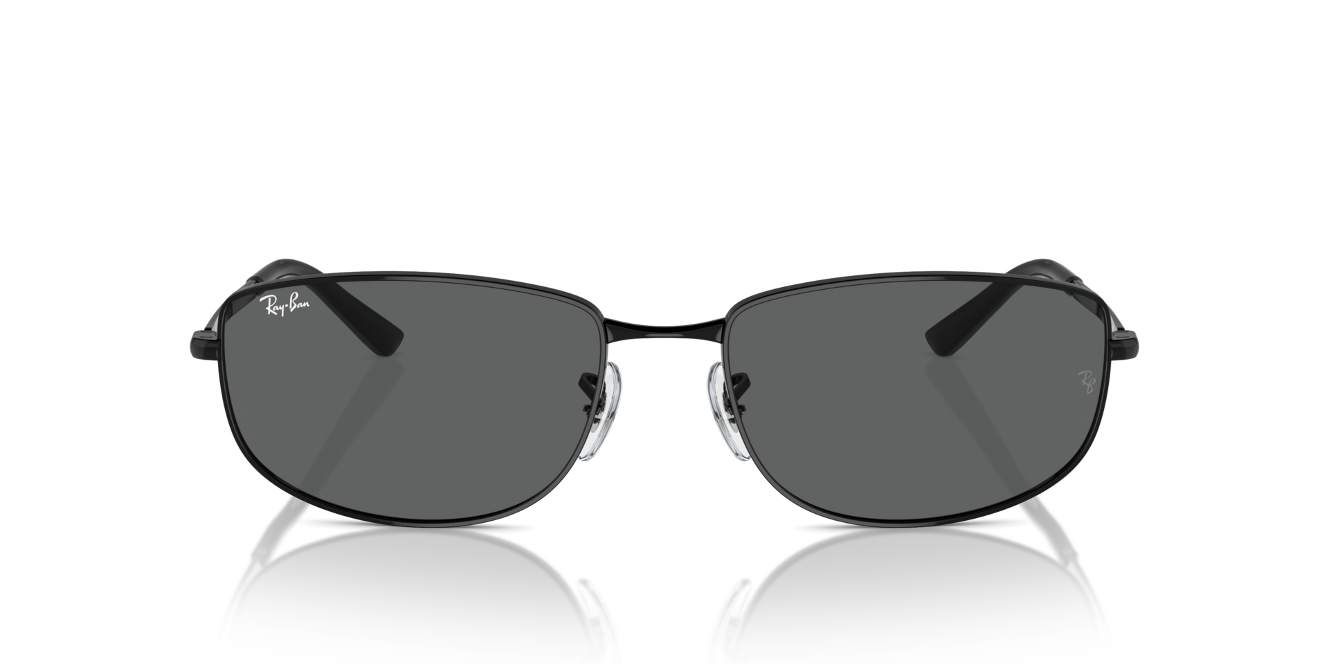 RB3732 Zwart MetaalSunglass Frames van B24, Vooraanzicht