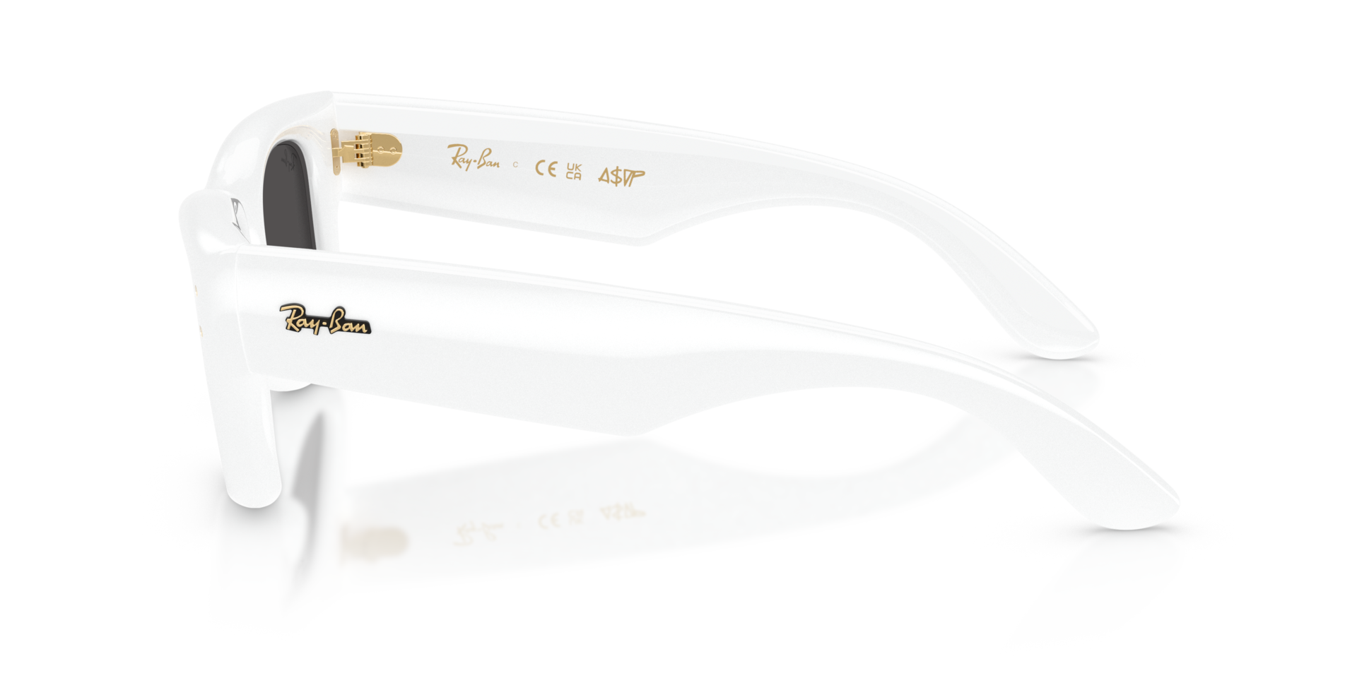 RB4940 Weiß KunststoffSunglass Frames von B24, Seitenansicht