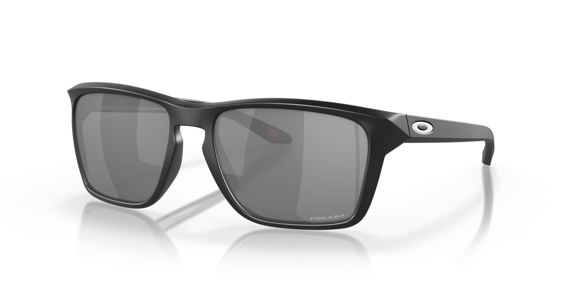 Sylas Matzwart KunststofSunglass Frames van B24, Hoekweergave