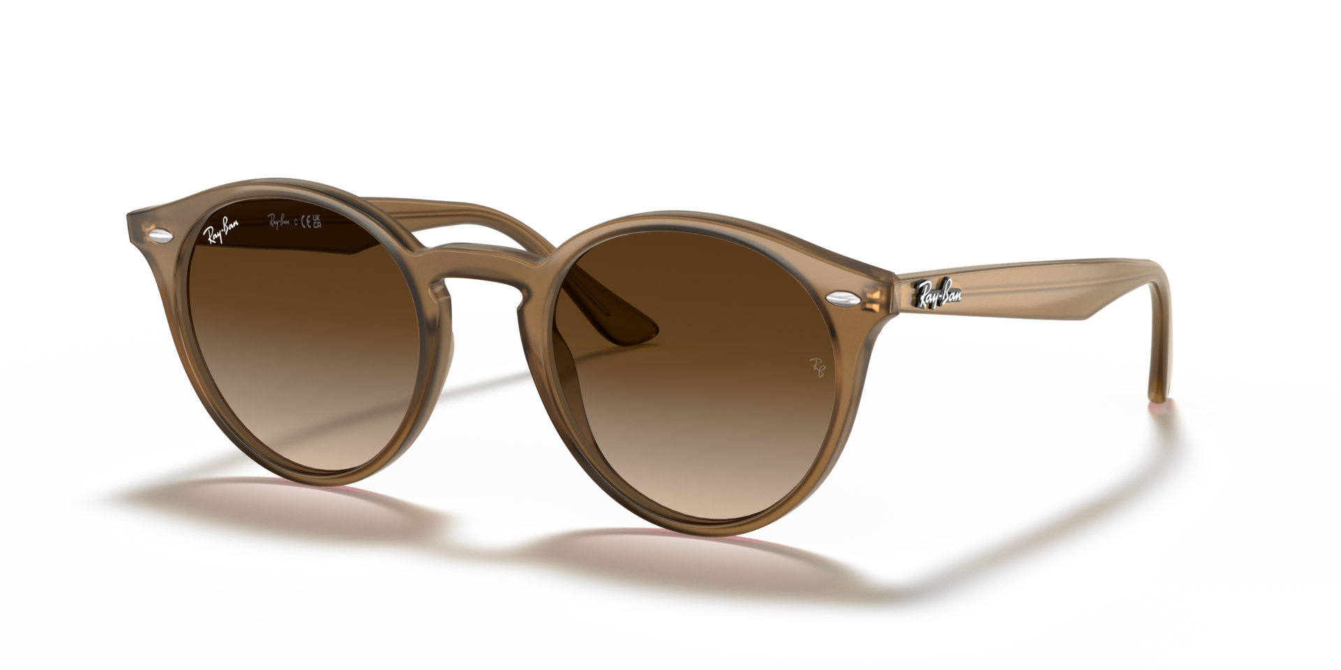 RB2180 Lichtbruin KunststofSunglass Frames van B24, Hoekweergave