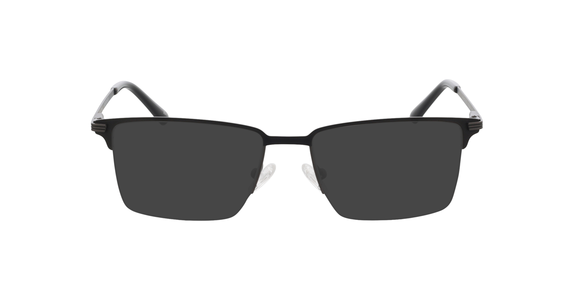Ross Matt Gun  &  Black MetallEyeglass Frames von B24, mit getönten Gläsern