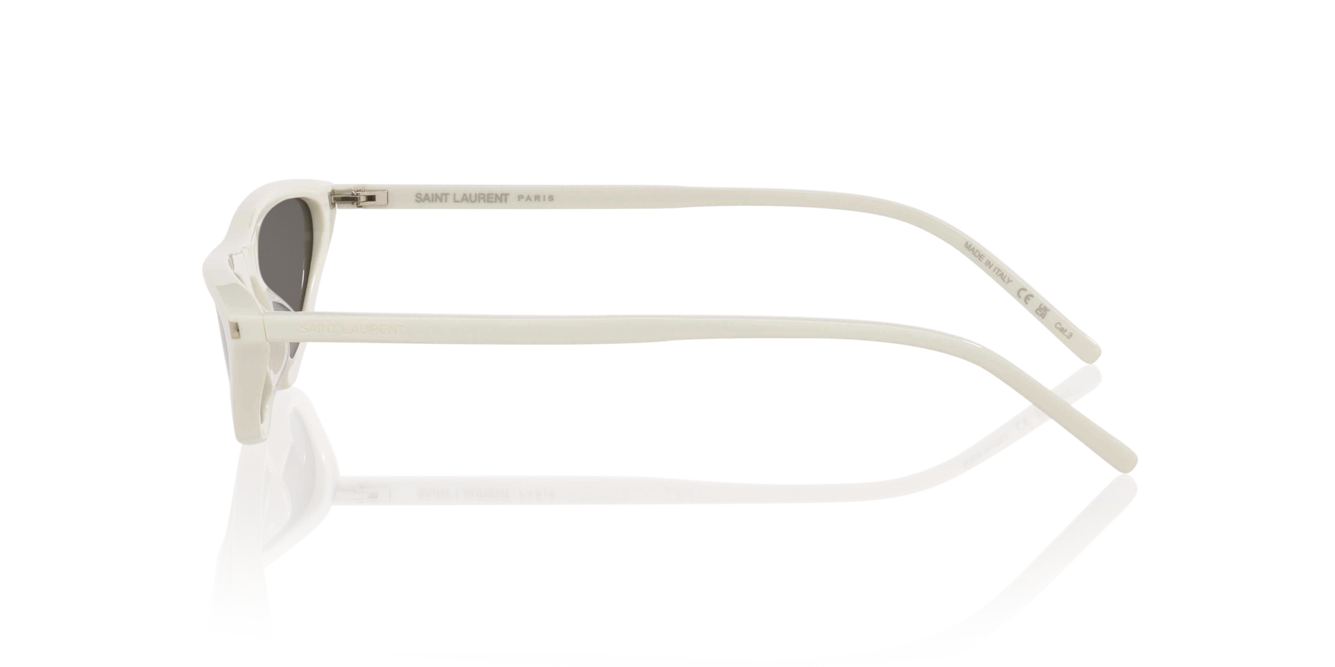 Sl 703 Wit AcetaatSunglass Frames van B24, Zijaanzicht