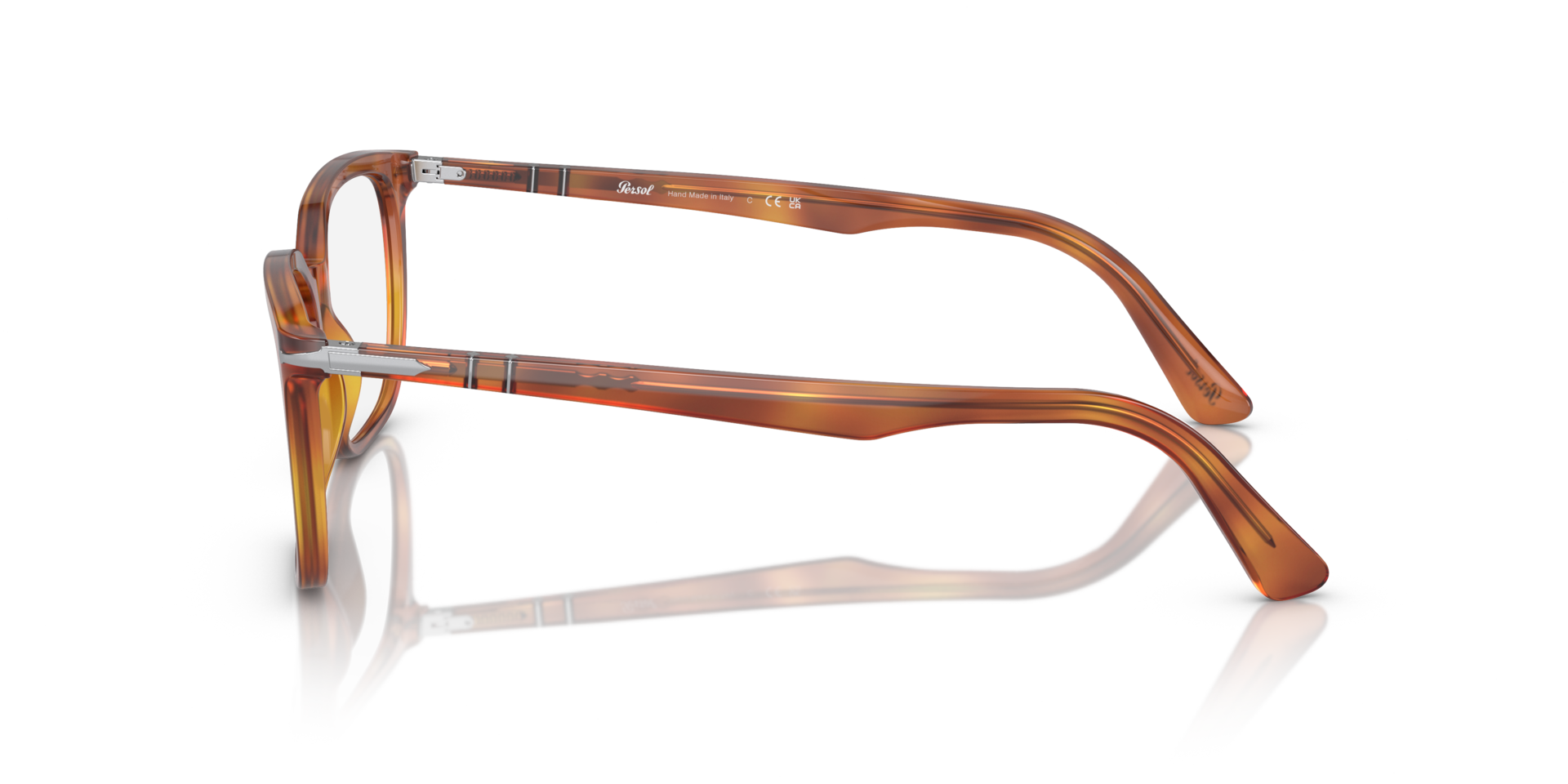 PO3298V Terra Di Siena AcetaatEyeglass Frames van B24, Zijaanzicht