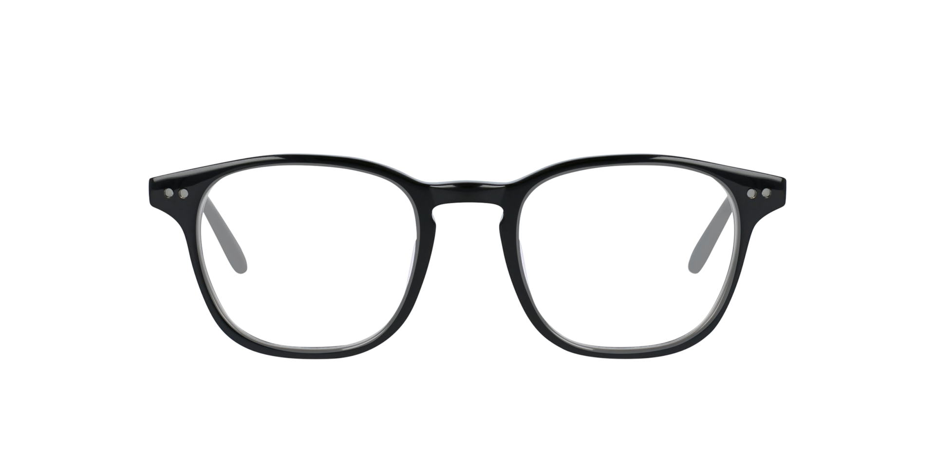 Clark Italian Black AcetatEyeglass Frames von B24, Vorderansicht