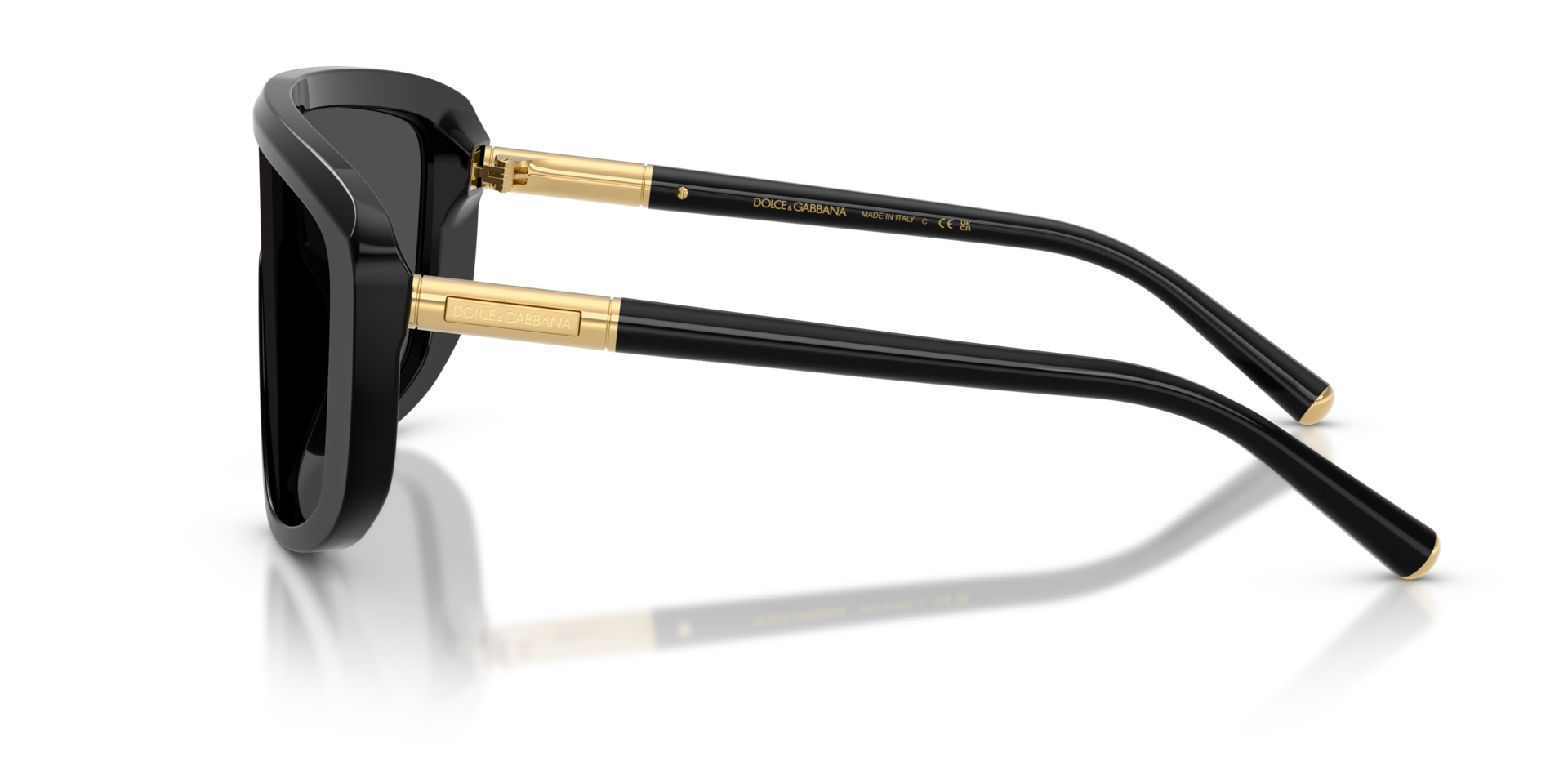 DG4520 Zwart AcetaatSunglass Frames van B24, Zijaanzicht