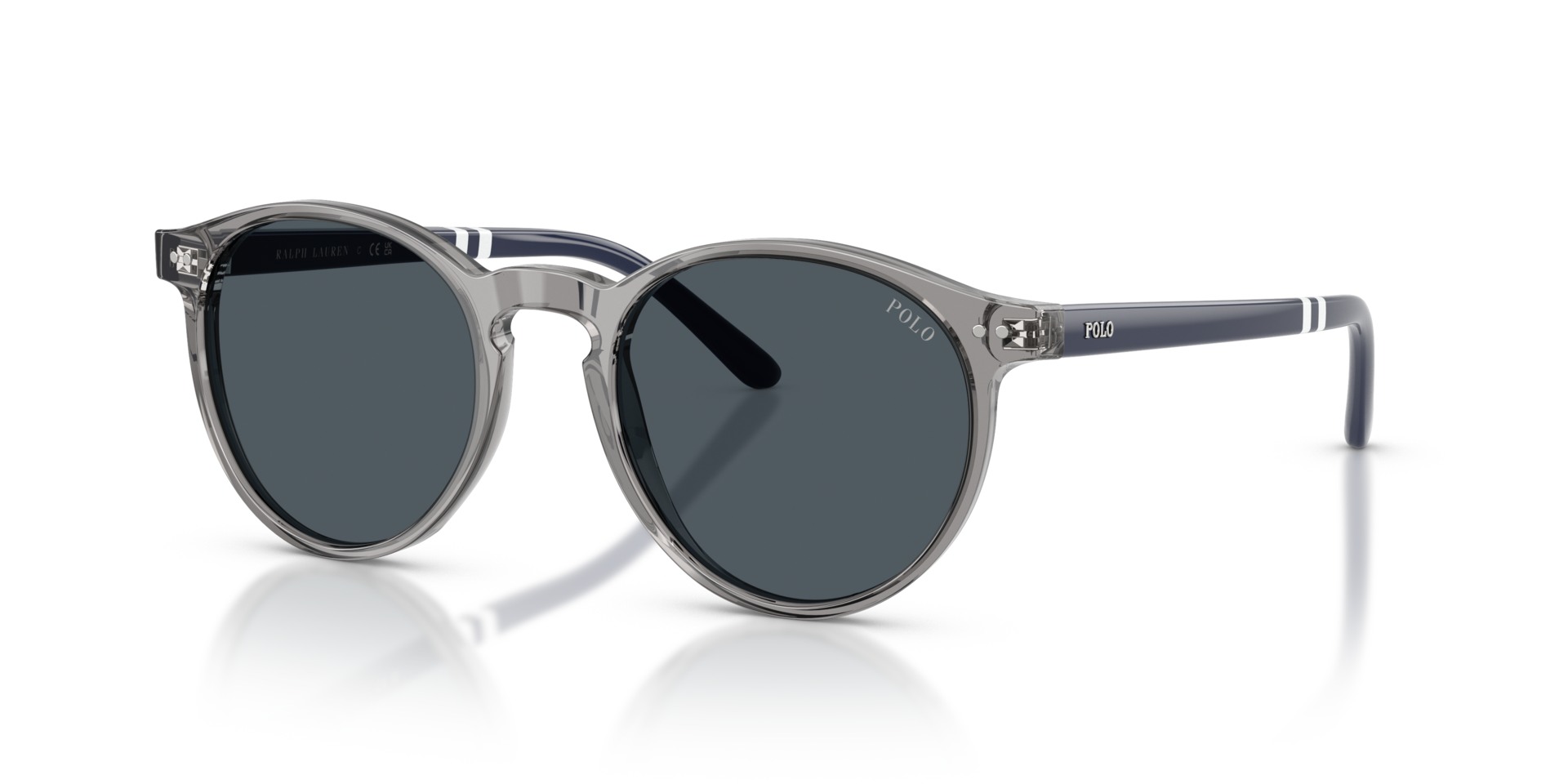 PH4236 Glänzendes transparentes Grau AcetatSunglass Frames von B24, Dreiviertelansicht
