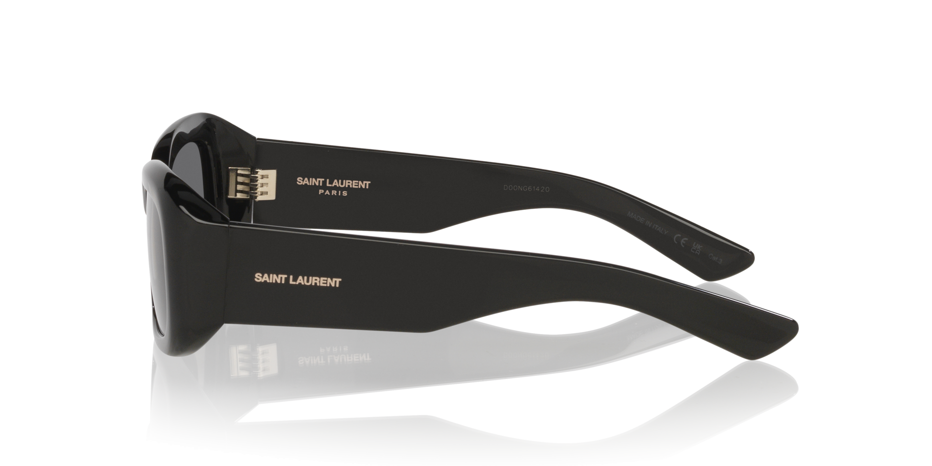 SL 809 Zwart AcetaatSunglass Frames van B24, Zijaanzicht