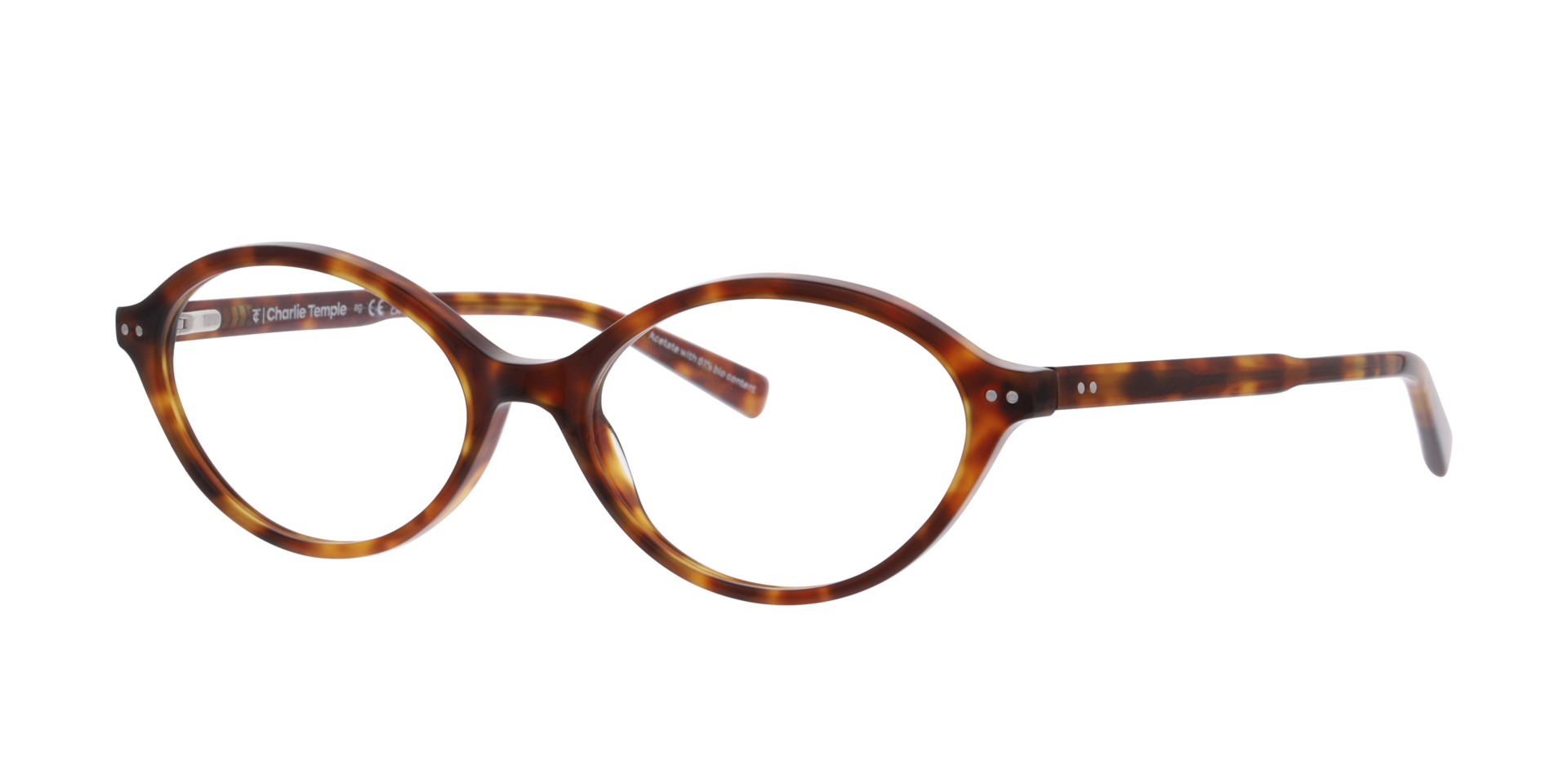 Olmo Havana AcetatEyeglass Frames von B24, Dreiviertelansicht